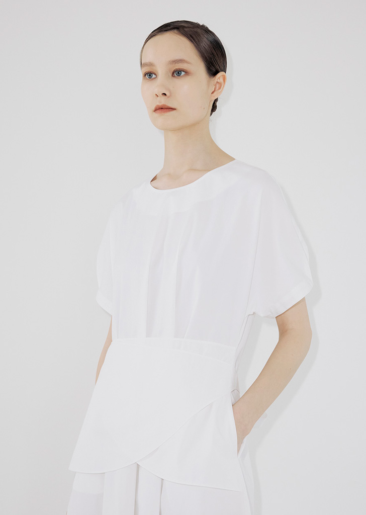 Double Wrap Dress - White