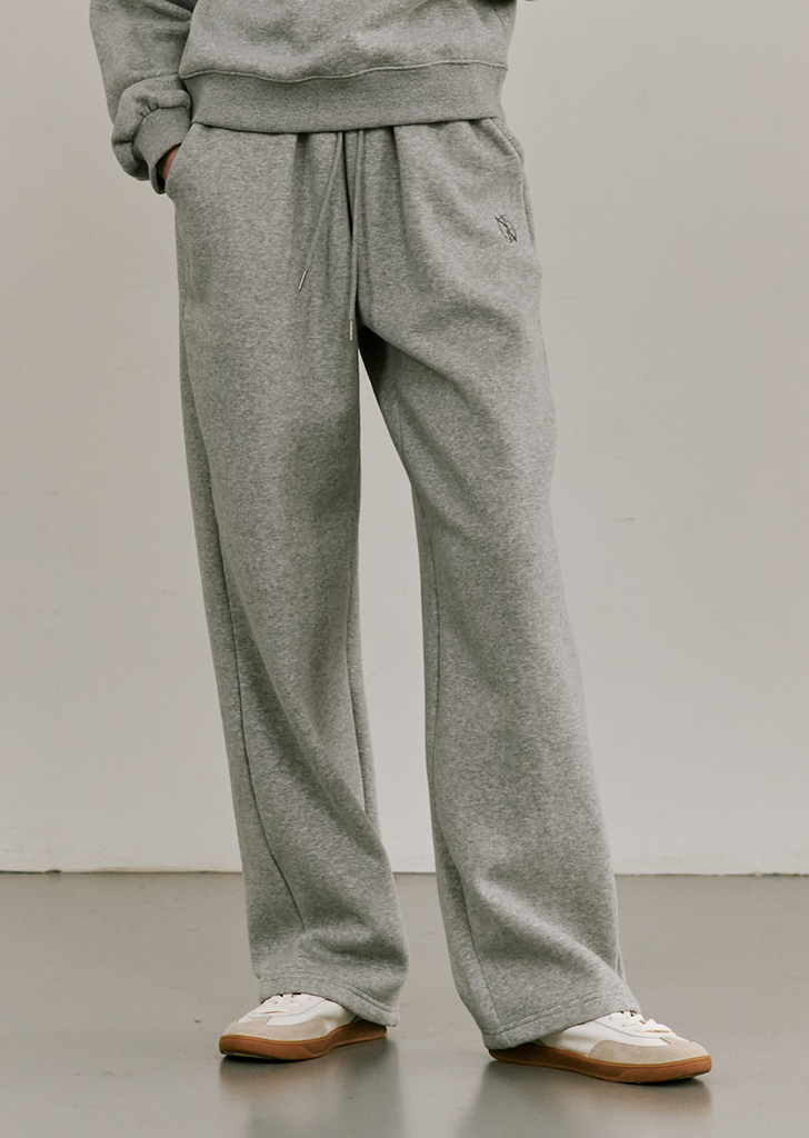 Wide Sweat Pants -M. Gray