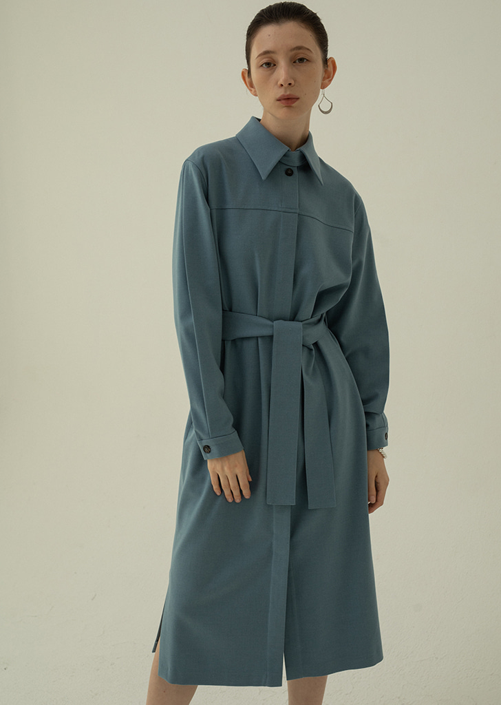 Trench Dress - Blue